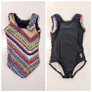 ADORABLE Tiny Toddler Kbee Gymnastics Dance Baby Leotard TD 3/4 Aztec FLIPSIDE